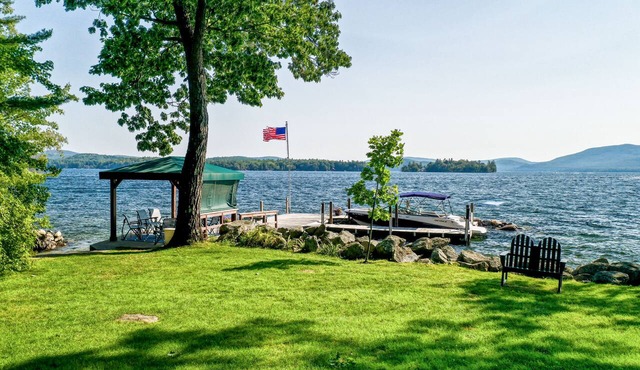 Lake Winnipesaukee Waterfront Rental Wolfeboro NH Dock Sleeps 13