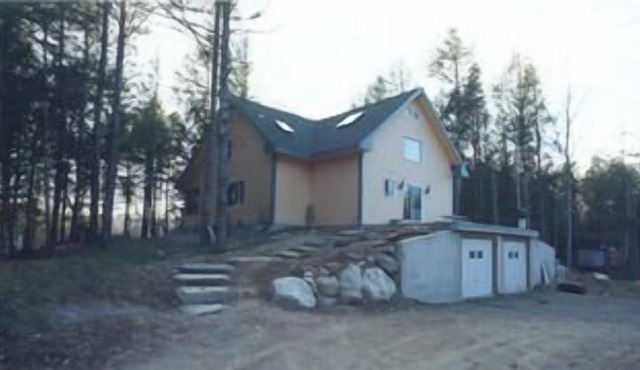 large chalet style house on sebec lake