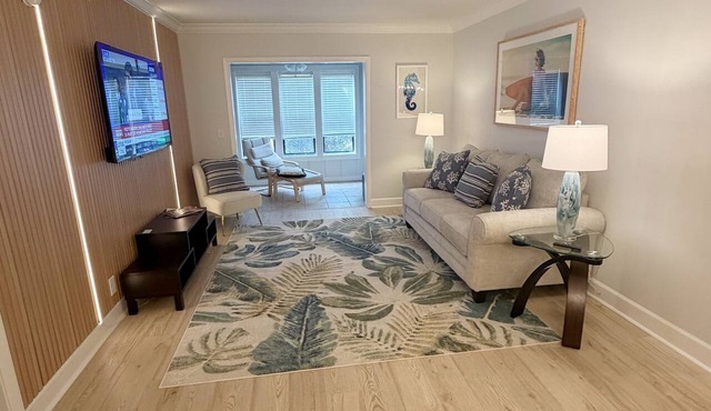 Newly remodeled Spacious quiet all ground floor gated condo. Large pool tennis