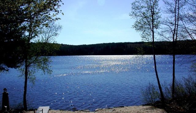 Quiet lakefront home with private beach near Bridgton, ME