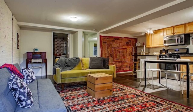 Rest Easy in this Bloomingdale English Basement near 4 DC Hospitals