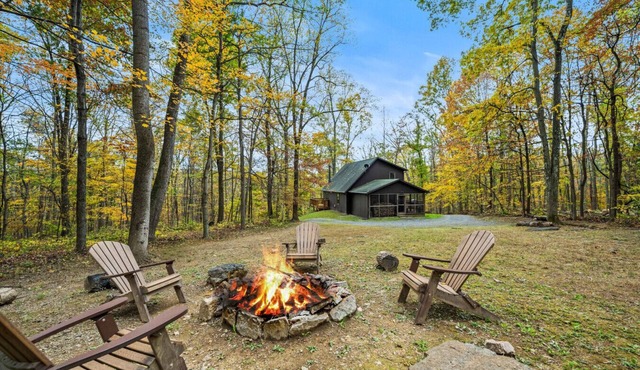 Sqyrls Nest - hot tub, pets, fire pit, game room, grill, wifi, view