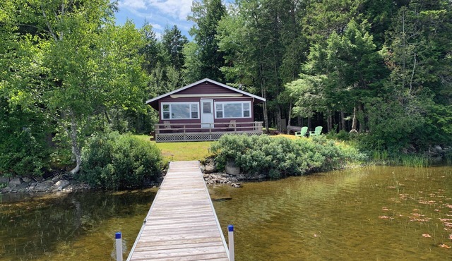 This beautiful cottage is set back 25 feet from Bog Lake in Northfield, Maine!