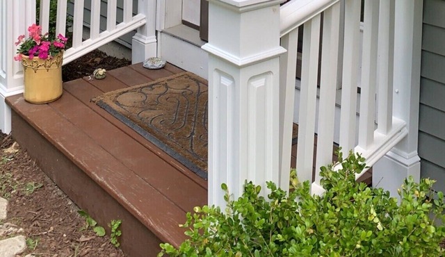 This is a comfortable single house with great private backyard & outside camera