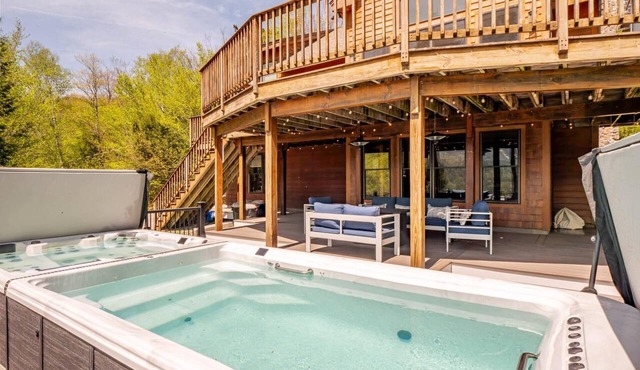 Treetop Retreat · Treetop Retreat Swim Spa Game Room Views!