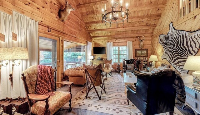Waterfront Home on Moose River with Firepit, Porch, Pool Table, Great River View