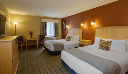 Standard Room, 2 Queen Beds, Non Smoking, Refrigerator & Microwave